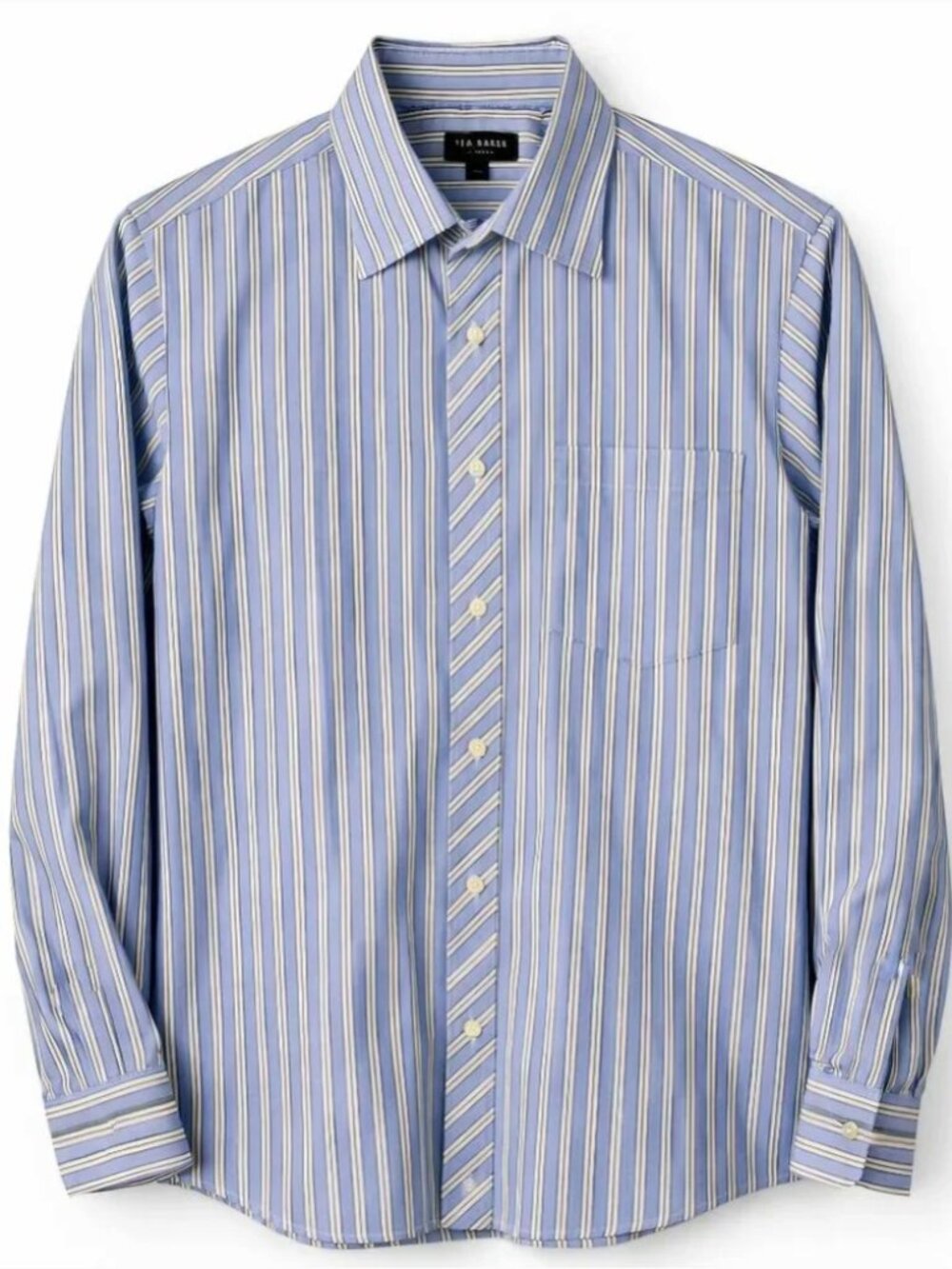 Ted Baker Blue Stripe Dress Shirt Cotton Button Down Career 17 34/35